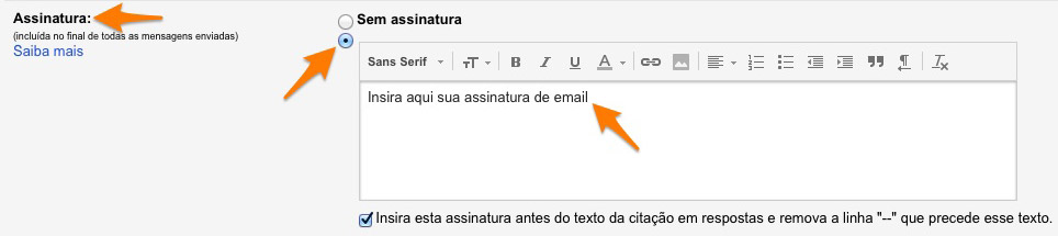 Como inserir assinatura de e-mail no Gmail?